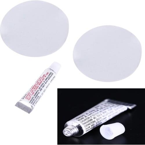1Pcs+2 * PVC patch film PVC Puncture Repair Patch Glue Kit Adhesive For Inflatable Toy Swimming Pools Float Air Bed Dinghies