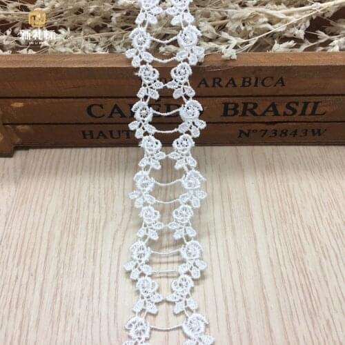 15Yards Hot Sale White Lace Trim Black Lace Fabrics Garment Ribbon Headband Wedding Party Decoration DIY Sewing Materials