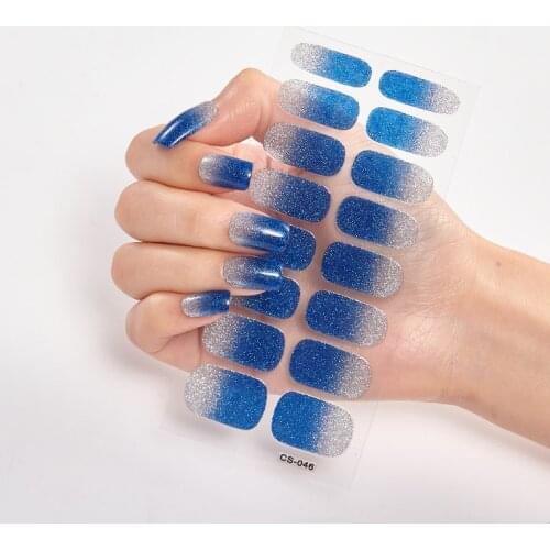 16 Tips/Sheet Fashion Nail Polish Manicure Decoracion Full Cover Nail Stickers Self Adhesive Nail Sticker Nail Decoration