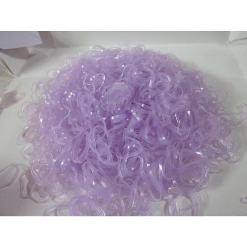2000pcs/lot S size Purple Rubber Band Horse Hair Braid Bow bands for Electronics,Hair Braids,Dog Grooming
