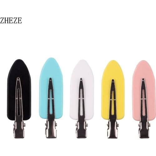 50Pcs/Lot Trendy Candy Color Seamless No Bend Barrettes No Mark Pin Curl Clip Makeup No Crease Hair Styling Bang Clips Wholesale