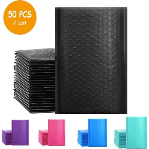 50PCS Bubble Mailers Padded Envelopes Lined Poly Mailer 5 Sizes Shockproof Mailer Waterproof Mailer Self Seal Pink Fast Shipping
