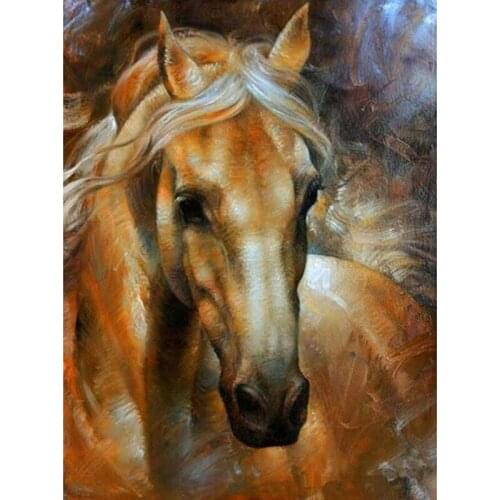 5D DIY Diamond Painting Brown Horse Animal Diamond Embroidery Diamond Painting Cross Stitch Rhinestone Mosaic Painting