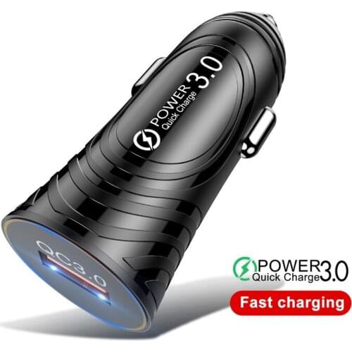 Mini Car USB Chargers Adapter fast charge QC3.0 For iPhone Samsung Xiaomi Huawei USB Fast Charging for Mobile phone Car Charger