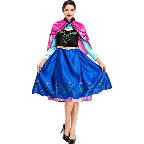 Noble Halloween Cosplay Costume Women Stage Princess Performance Outfit Coronation Dress Anime Movie Queen Dress With Cloak