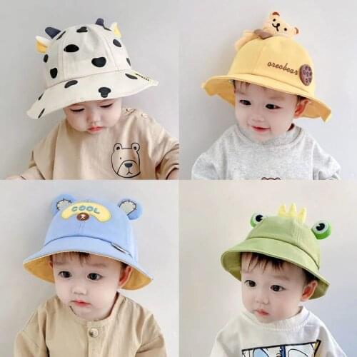 Childrens fisherman hat summer breathable sunshade net hat thin baby super cute hat cute boys and girls sunscreen hat