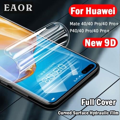 EAOR 9D Full Cover Curved Surface Hydrogel Film for Huawei Mate 40 Pro Plus P40 Pro Plus HD Screen Protector Soft Film