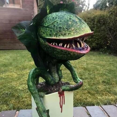 Halloween Resin Corpse Flower Sculpture Horror Bloody Plants Art Statue Holiday Party Outdoor Garden Home Desktop Decor