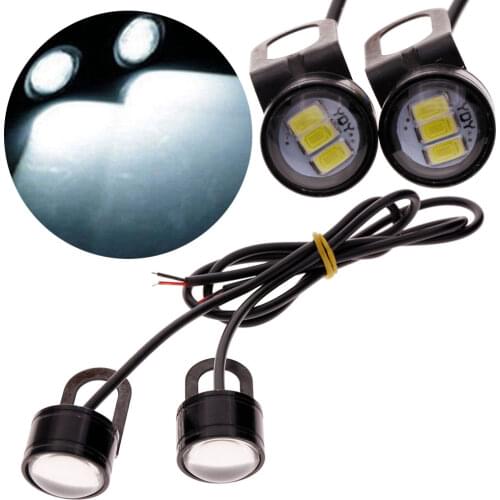 2PCS Universal Motorcycle Driving Light Eagle Eye LED Reverse Backup Driving Light Moto Fog Lamp Headlight Daytime Running Light