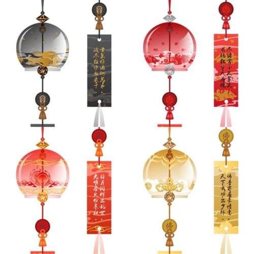 1pcs Creative Vintage Japanese Style Glass Tassel Wind Bell Home Hanging Decoration Pendant Cosplay Prop for Women Girl Gift