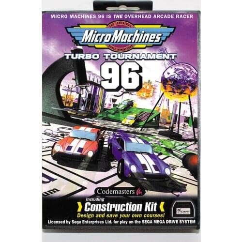 Micro Machines Turbo Tournament '96 16bit MD Game Card For Sega Mega Drive/ Genesis with Retail Box