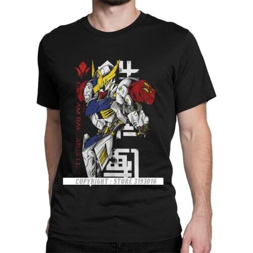 Barbatos Damaged Gundam Men 3D Tshirts Anime Mech Robot Manga Mecha Japan T Shirt Harajuku Gunpla Tee Camisas