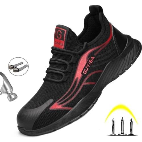 Mens Safety Work Shoes Steel Toe Cap Indestructible Boots Anti-smash Anti-puncture Footwear Comfort Breathable Protection Shoes