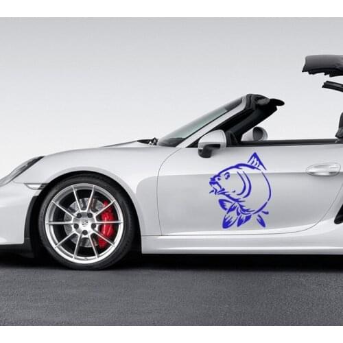 EmpireYing 3 Size 8 Colors Auspicious Carp Fishing Decals Kayak Truck Tribe Freedom Happiness Art Car Stickers Accessories Gifts