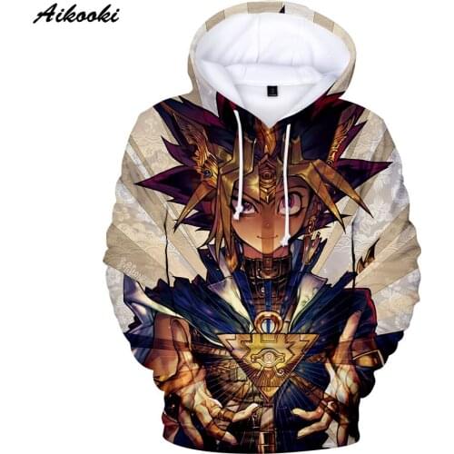 New Yu Gi Oh 3d colour printi Hoody Men Fashion Autumn Winter Sportswear Casual Tracksuit Hooded Sweatshirt 3d Print Boys Jacket