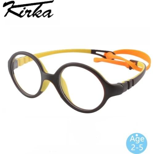 Kirka Fashion Optical Glasses Frame Kids TR90 Flexible Eyeglasses Frame Brand Design Children Myopia Eye Glasses Frames Girls