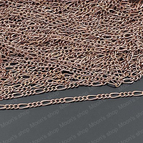 Wholesale Width 2.5mm Antique Copper 3:1 Figaro Twisted Chains Accessories 5 Meter (JM2666)