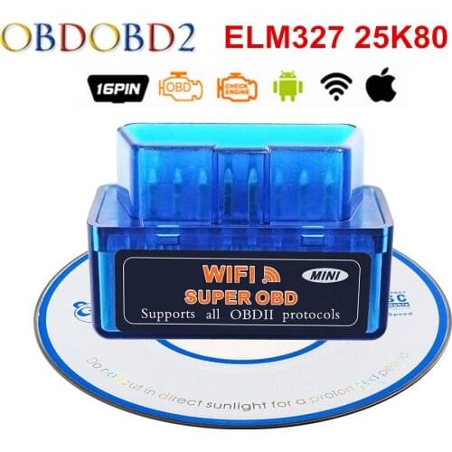 Original PIC18F25K80 ELM327 WIFI V1.5 For Android IOS/PC 1.5 ELM 327 WIFI Support All OBD2 Protocol 13 Languages Free Ship