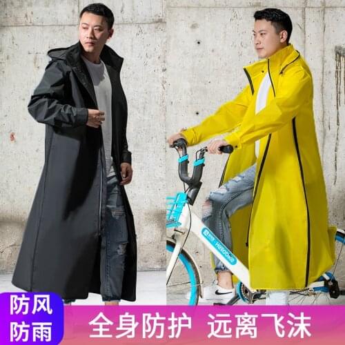 Raincoat Mens Raincoat Long Full Body Coat Womens Trench Coat Fashion Trendy Raincoat Battery Electric Car Thickened Poncho