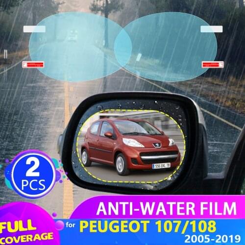 Car Rearview Mirror Film for Peugeot 107 2005~2014 Peugeot 108 2015~2019 Full Cover Anti Fog Rainproof Sticker Accessories