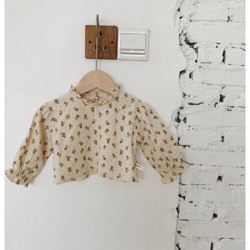 2020 new baby girls floral shirt cotton fashion girls blouse 6-24 month YQ14