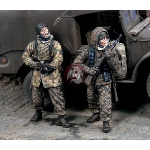 Assembly Unpainted Scale 1/35 Advancing Fallschirmjager Uncolor soldier figure Historical Resin Model