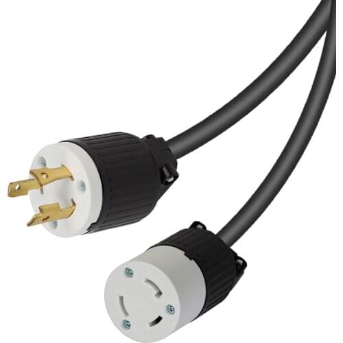 JORINDO American standard NEMA L6-30P male to L5-30R female power extension cord,30A