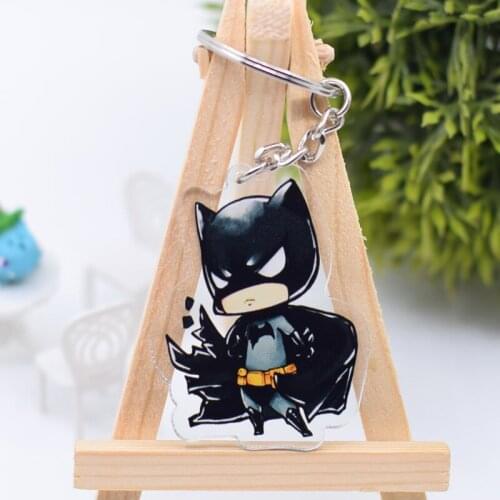 WL0077 Super Heroes Keychain Acrylic Cartoon Keyring Accessories