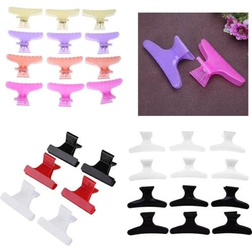 6/12pcs Headwear Shower Hair Claw Butterfly Holding Hair Clip Clamps Care Hairpins Pro Salon Hair Hairdressing Styling Tool