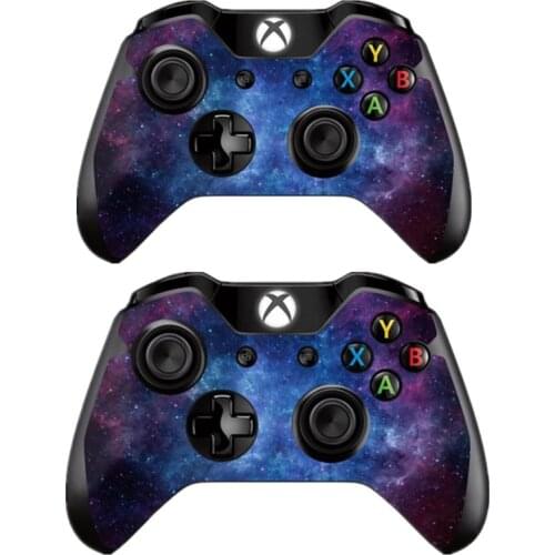 1SET Nebula Pattern Skin Decal Sticker Adhesive Cover Console + Controllers Skins For X-box One
