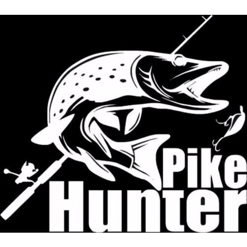 1pcs 22 * 19cm Parker Hunter Fishing Bite Car Stickers Cool Fish Type Applique Universal Car Motorcycle Accessories Car Modeling