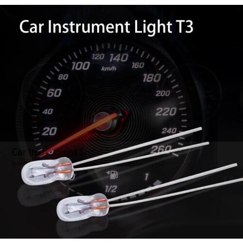 10pcs T3 Car Audio Gear Indicator Light Dashboard Instrument Bulbs Automobiles Parts Car Accessories with High Quality