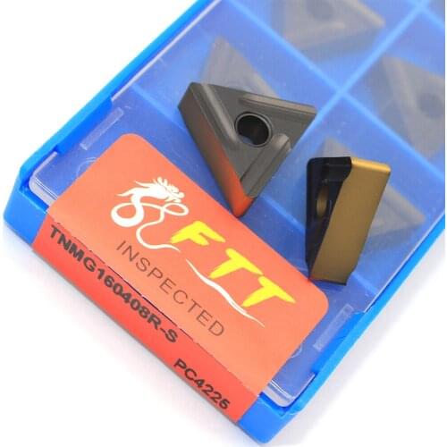 10pcs high quality TNMG160408 R S PC4225 herramientas de torneado externo carburo insertar herramienta de corte de torno inse