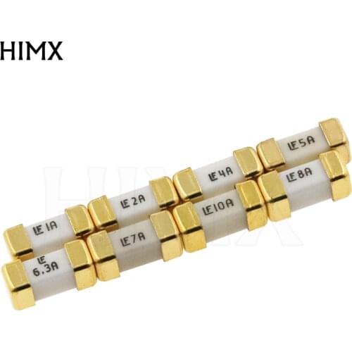 10pcs Gold Foot 1808 125V 0451 SMD Fast Blow Fuse 250 500 750 mA 0.25A 0.5A 0.75A 1A 2A 3A 4A 5A 6A 7A 8A 10A Ultra-rapid Fuses
