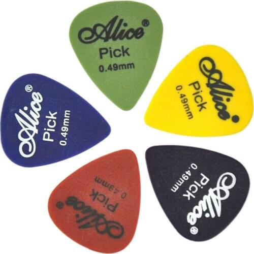 Lots of 100pcs Alice AP-T 0.49mm Delrin Guitar Picks Plectrums Mixed Colors