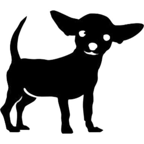 14*12CM Chihuahua Dog Cute Animal Window Stickers Personalized Cartoon Vinyl Decal Accessories C6-1833