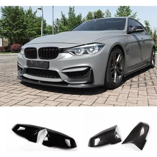 2 pieces Rearview Mirror Cover Cap Carbon Black for BMW Series 1 2 3 4 X M 220i 328i 420i F20 F21 F22 F23 F30 F32 F33 F36 X1