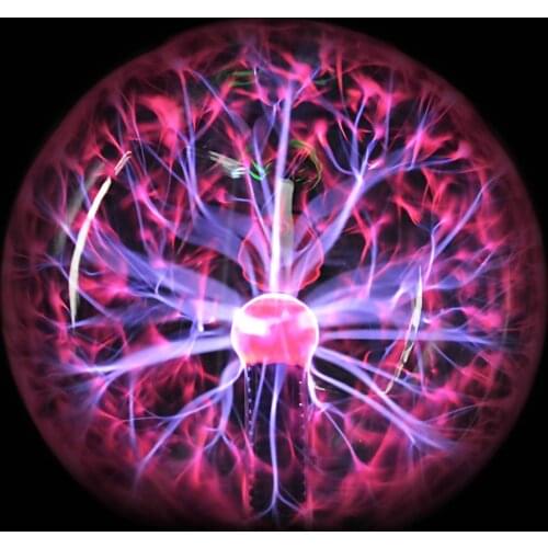 3/4/5/6/8 inch All In Stock Crystal Plasma Ball Night Light Magic Glass Sphere Novelty Lightning ball Light Plasma Table Lamp