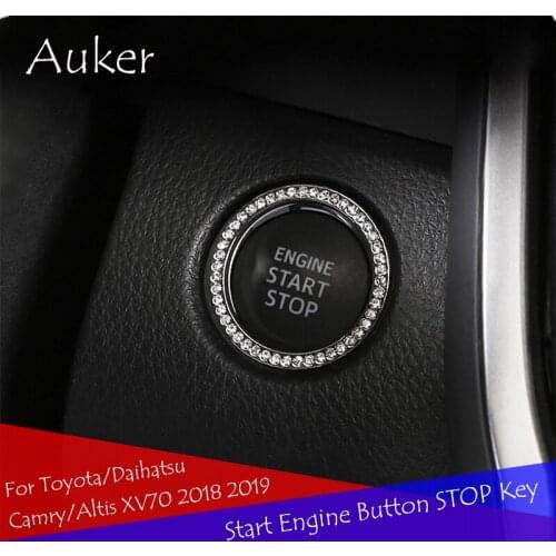 Car Start Engine Button STOP Key Accessories Switch Decoration Universal For Toyota/Daihatsu Camry/Altis XV70 2017 2018