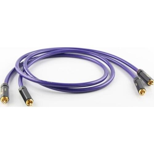 Audiocrast Silver Plated RCA Cable Hi-end CD Amplifier Interconnect 2RCA to 2RCA Male Audio Cable