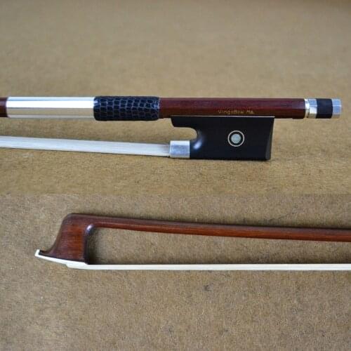 Fast Shipping 4/4 872V Tourte Model Master Pernambuco VIOLIN BOW Silver Fitted Unbleached Mongolia Horsehair Violin Accessories