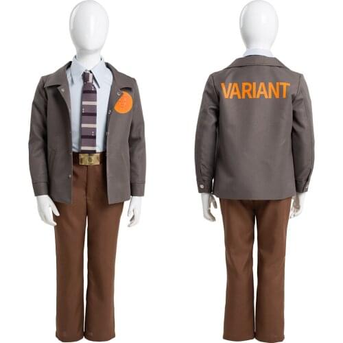 Kids Children Loki CosplayTime Variance Authority TVA Officer Uniform Suit Halloween Carnival Outfits