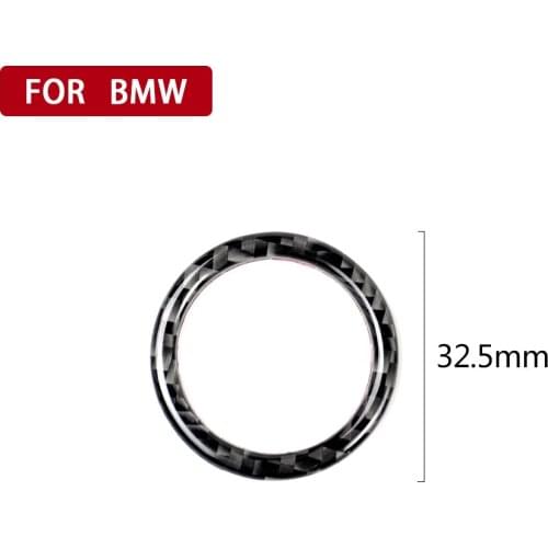 E70/Z4 Carbon Fiber Cover Keyless Button Start Stop Switch Black Button Cover Cap Trim Carbon Fiber E87 E90