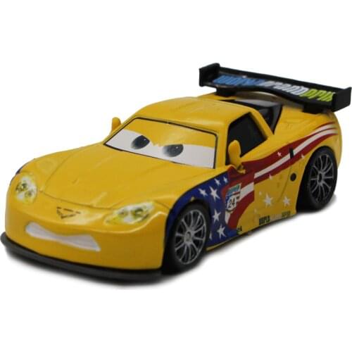 Disney Pixar Cars 2 3 Jeff Gorvette Metal Diecast alloy classic Toy Car model for children gift 1:55 Brand toys New In Stock