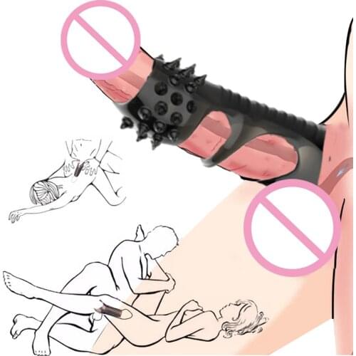 Sex Shop Reusable Silicone Penis Sleeve Enlargement Delayed Ejaculation No Vibrators Erotic Adult Sex Toys For Men Sex Products