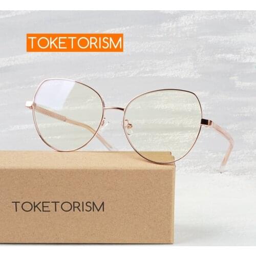 Toketorism Fashion Designer Optical Glasses Women High Quality Blue Light Eyeglasses