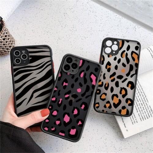 Ottwn Fashion Leopard Phone Case For iPhone 11 Pro Max XS Max 12 Mini 7 8 Plus X XR SE 2020 Retro Zebra Pattern Shockproof Cover
