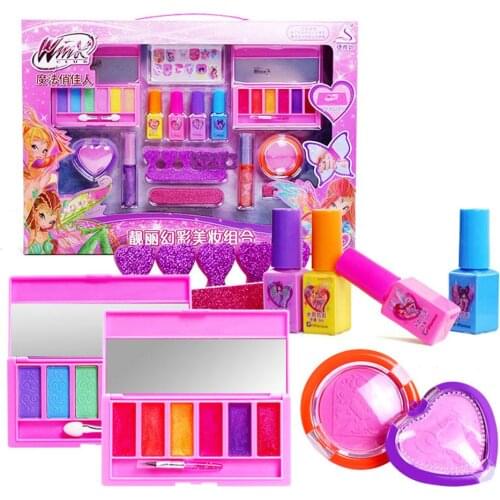 New Style Cosmetics Set Toy Make Up Kits Cute Play House Children Gift Safe No Toxic For Girls Dressing Cosmetic Gift Box