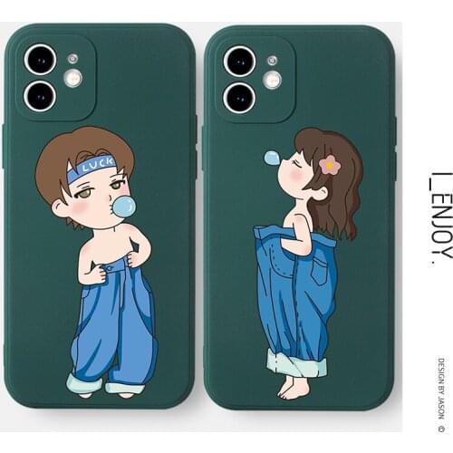 Official Original Soft Silicone Case for Apple iPhone 11 12 Pro MAX SE 2020 XR XS X 6 6s 7 8 Plus shockproof Couple Phone Cover
