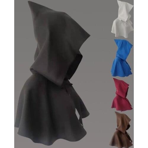 Halloween witch Cloak Costumes death cape Wizard For Adults Capes Mantle cloth A short hoodie multi Color Party Decoration
